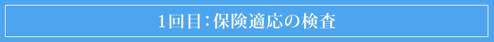1回目:保険適応の検査